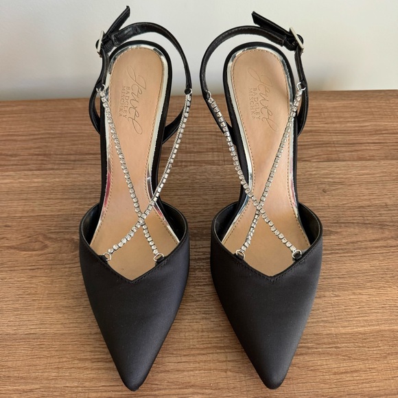 Jewel Badgley Mischka - Women’s Alegria Black Pointed Toe Stiletto size 5 - Picture 3 of 10